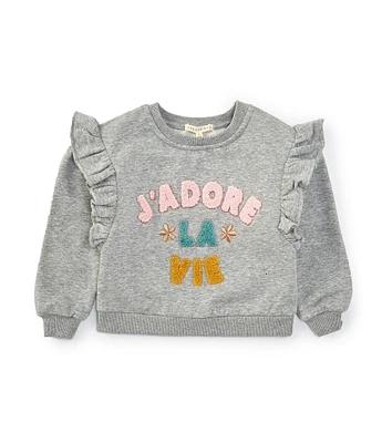 Copper Key Little Girls 2T-6X J'adore La Vie Long Sleeve Sweatshirt