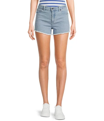 Copper Key Long Cut Off Denim Shorts