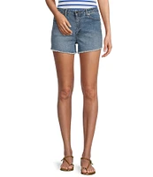 Copper Key Long Cut Off Denim Shorts