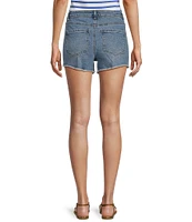 Copper Key Long Cut Off Denim Shorts