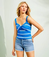 Copper Key Long Cut Off Denim Shorts