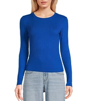 Copper Key Long Sleeve Ribbed Knit T-Shirt