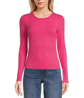 Copper Key Long Sleeve Ribbed Knit T-Shirt