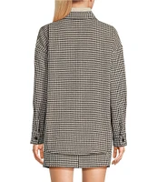 Copper Key Lurex Houndstooth Shacket