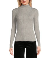 Copper Key Lurex Turtleneck Sweater