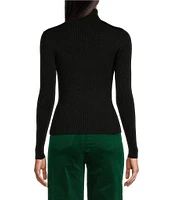 Copper Key Lurex Turtleneck Sweater