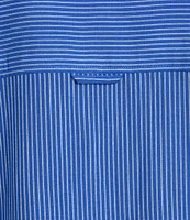 Copper Key Mini Stripe Print Oversized Fit Button-Front Woven Shirt