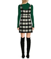 Copper Key Plaid Pinafore Dress