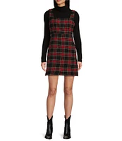 Copper Key Plaid Pinafore Dress