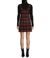 Copper Key Plaid Pinafore Dress