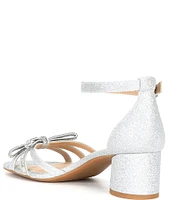 Copper Key Prance Glitter and Rhinestone Bow Dresss Sandals