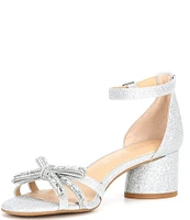 Copper Key Prance Glitter and Rhinestone Bow Dresss Sandals