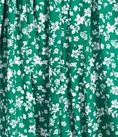 Copper Key Printed Bubble Hem Dress
