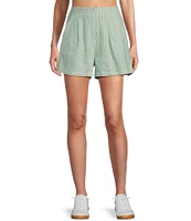 Copper Key Linen Stripe Coordinating Pull On Shorts