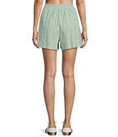 Copper Key Linen Stripe Coordinating Pull On Shorts