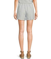 Copper Key Linen Stripe Coordinating Pull On Shorts