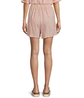 Copper Key Linen Stripe Coordinating Pull On Shorts