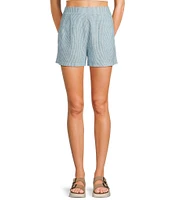 Copper Key Linen Stripe Coordinating Pull On Shorts