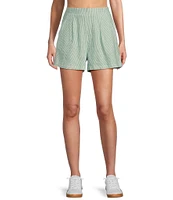 Copper Key Linen Stripe Coordinating Pull On Shorts