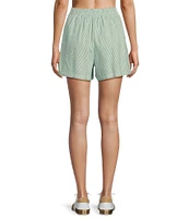 Copper Key Linen Stripe Coordinating Pull On Shorts