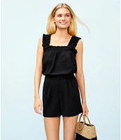 Copper Key Ruffle Strap Tank Top