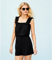 Copper Key Ruffle Strap Tank Top