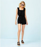 Copper Key Ruffle Strap Tank Top