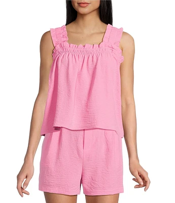 Copper Key Coordinating Ruffle Strap Tank Top