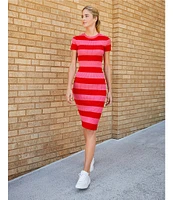 Copper Key Rugby Stripe Sweater Dress