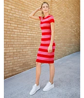 Copper Key Rugby Stripe Sweater Dress