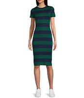 Copper Key Rugby Stripe Sweater Dress