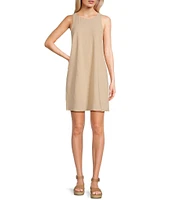 Copper Key Sleeveless High Neck Mini Dress