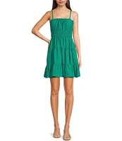 Copper Key Sleeveless Tiered Mini Dress