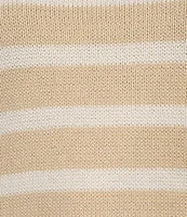 Copper Key Stripe Roll Neck Sweater