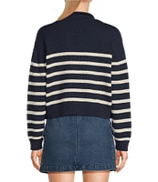 Copper Key Stripe Roll Neck Sweater