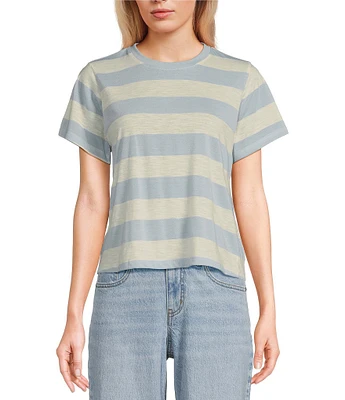 Copper Key Stripe Short Sleeve Boxy T-Shirt