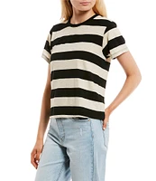 Copper Key Stripe Short Sleeve Boxy T-Shirt