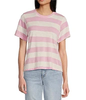 Copper Key Stripe Short Sleeve Boxy T-Shirt