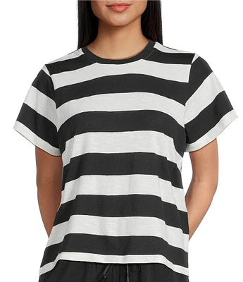 Copper Key Stripe Short Sleeve Boxy T-Shirt
