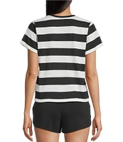 Copper Key Stripe Short Sleeve Boxy T-Shirt