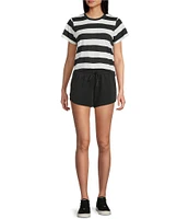 Copper Key Stripe Short Sleeve Boxy T-Shirt