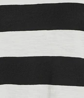Copper Key Stripe Short Sleeve Boxy T-Shirt