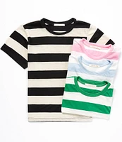 Copper Key Stripe Short Sleeve Boxy T-Shirt