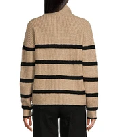 Copper Key Stripe Quarter-Zip Sweater