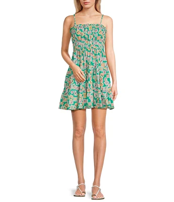 Copper Key Tiered Mini Dress