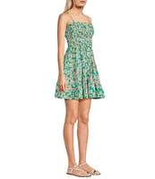 Copper Key Tiered Mini Dress