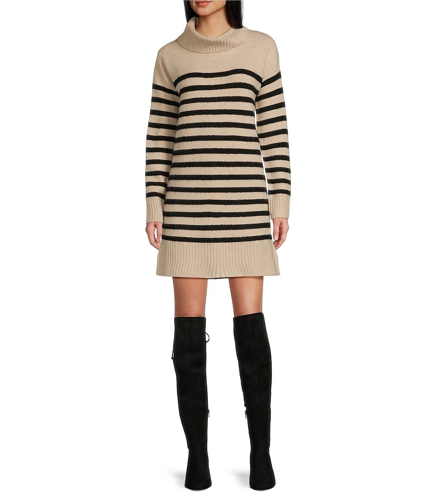 Copper Key Turtleneck Stripe Dress