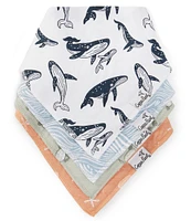 Copper Pearl Baby Boys Cove Print Bandana Bibs 4-Pack