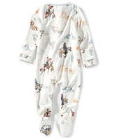 Copper Pearl Baby Boys Months Boone Western Print Long Sleeve Zip Front Footie