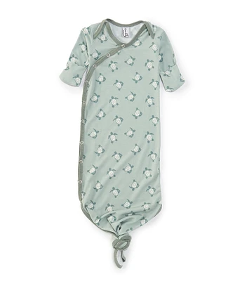 Copper Pearl Baby Boys Newborn-6 Months Wade Print Long Sleeve Knotted Gown